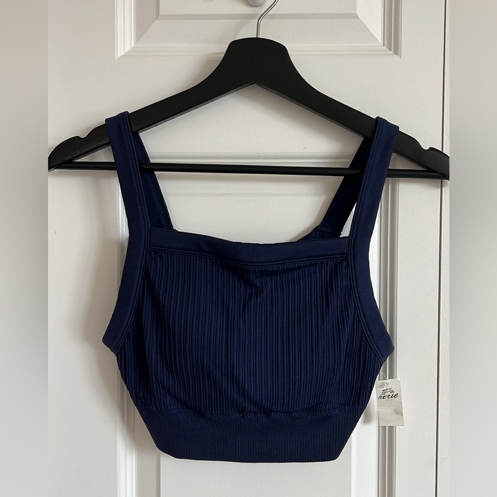 NWT Aerie Squareneck Ribbed Bra - Picture 1 of 2
